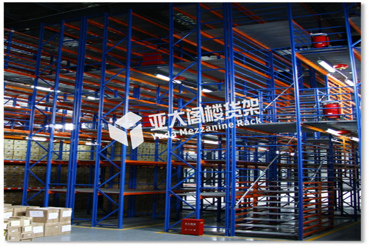  广州户外用品仓库定制的组合货架、阁楼平台
